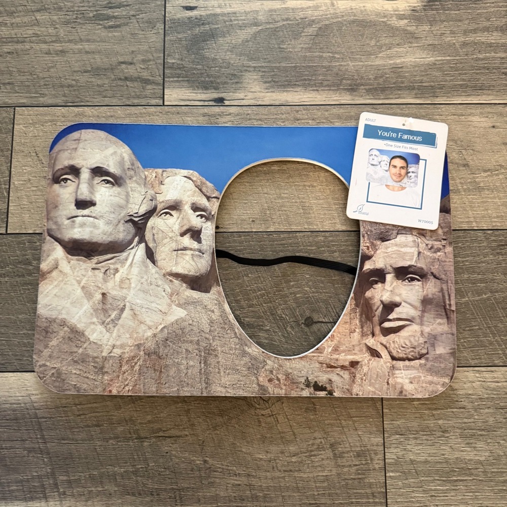 USA Mount Rushmore Foam Face Mask Adult Costume Halloween Patriotic Novelty OSFM